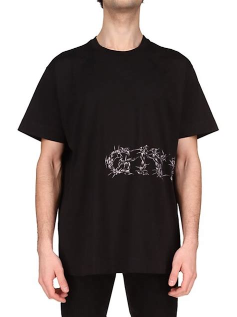 Shop Givenchy Barbed Wire Oversized Logo Tee 